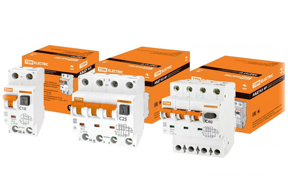 Автоматические выключатели дифференциального тока различных номиналов пр-ва TDM Electric.